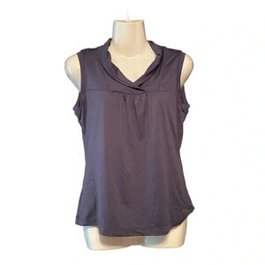Lija Tennis/Golf Blue Collared Sleeveless Athletic Top